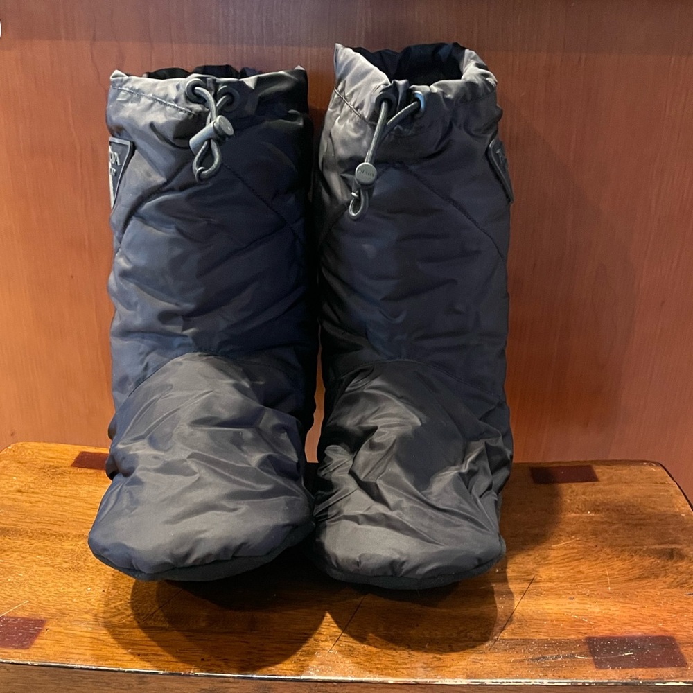 Prada Nylon Slipper Boots